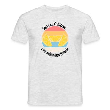 Ironic Quote Limonade Citrons Agrumes - T-shirt homme - gris chiné - Devant - AI Model Male 178 dark (178cm)