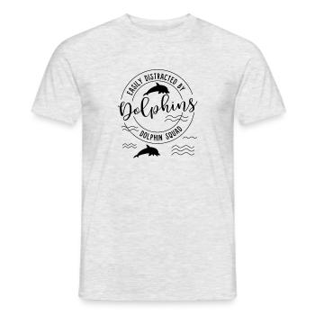 Niedliche Delfine Meerestier, abgelenkt von - Männer T-Shirt - Grau meliert - Vorne - AI Model Male 178 dark (178cm)