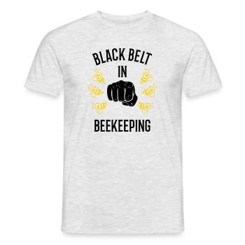 Imkerei Skills Ironischer Spruch Bienenwachs - Männer T-Shirt - Grau meliert - Vorne - AI Model Male 178 dark (178cm)