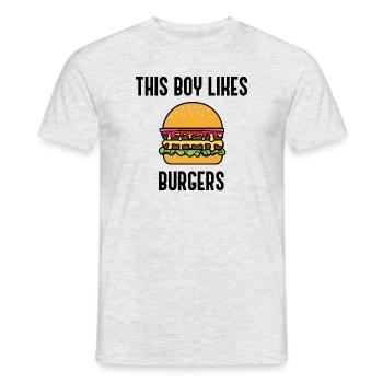 Hobby Hamburger Chef Manger des burgers Fast Food - T-shirt homme - gris chiné - Devant - AI Model Male 178 dark (178cm)