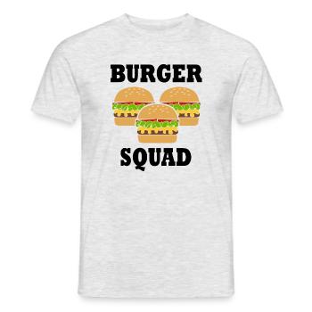 Hamburger Manger Funny Saying Burger Squ - T-shirt homme - gris chiné - Devant - AI Model Male 178 dark (178cm)