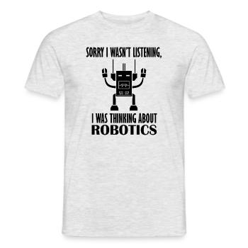 Mechaniker, Roboteringenieur, lustige Roboter - Männer T-Shirt - Grau meliert - Vorne - AI Model Male 178 dark (178cm)