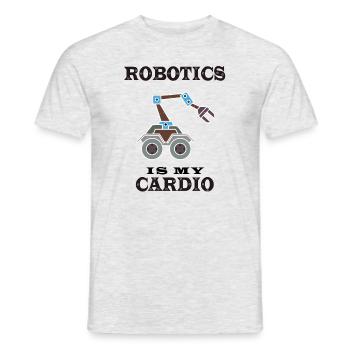 Un dicton ironique : la robotique comme ingénierie - T-shirt homme - gris chiné - Devant - AI Model Male 178 dark (178cm)