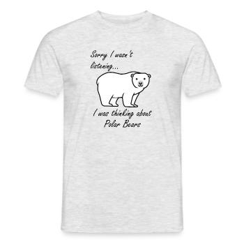Denken Sie an Eisbären Arktische Wildnis - Männer T-Shirt - Grau meliert - Vorne - AI Model Male 178 dark (178cm)