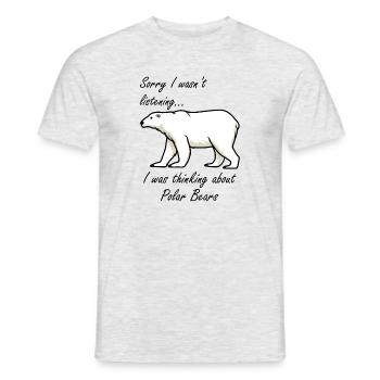 Ours polaires mignons, citation ironique, Wil - T-shirt homme - gris chiné - Devant - AI Model Male 178 dark (178cm)