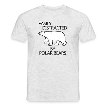 Abgelenkt von der Eisbären-Expedition Arctic - Männer T-Shirt - Grau meliert - Vorne - AI Model Male 178 dark (178cm)