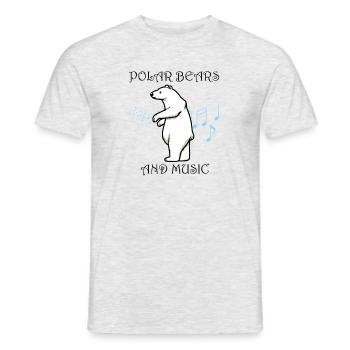 Eisbären und Musikmusiker Wilderness Animal - Männer T-Shirt - Grau meliert - Vorne - AI Model Male 178 dark (178cm)