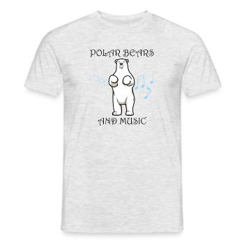 Nette Eisbären Musiknoten für Musiker - Männer T-Shirt - Grau meliert - Vorne - AI Model Male 178 dark (178cm)