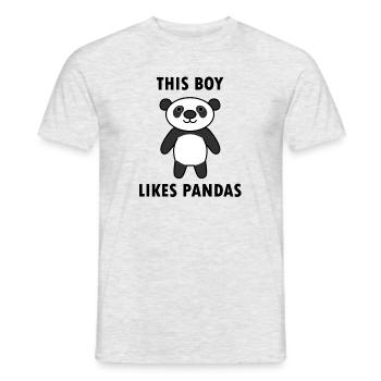 Panda Bear Wilderness Australia Outback - Men's T-Shirt - heather grey - Front - AI Model Male 178 dark (178cm)