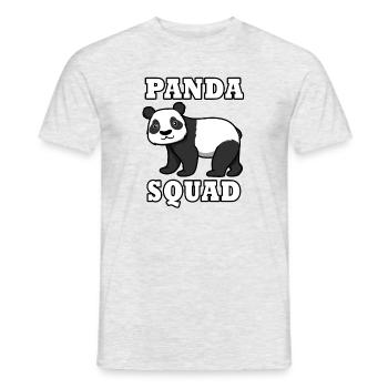 Panda Squad Cute Wildlife Bear Wildlife Nature - Men's T-Shirt - heather grey - Front - AI Model Male 178 dark (178cm)