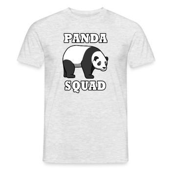 Panda Squad Lustiger Spruch Eukalyptus - Männer T-Shirt - Grau meliert - Vorne - AI Model Male 178 dark (178cm)