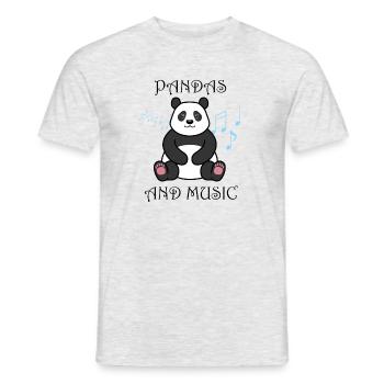 Animal sauvage : panda, ours, nature sauvage - T-shirt homme - gris chiné - Devant - AI Model Male 178 dark (178cm)