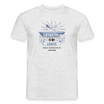 Faire du kayak en tant que canoë cardio, sports - T-shirt homme - gris chiné - Devant - AI Model Male 178 dark (178cm)
