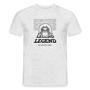 Robotic Legend Cute Lizards Ironisches Sprichwort - Männer T-Shirt - Grau meliert - Vorne - AI Model Male 178 dark (178cm)