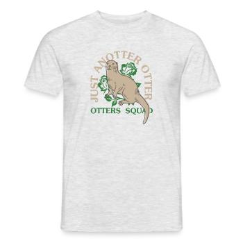 Anotter Otter Forest Animal Wildlife Nature Otter - Men's T-Shirt - heather grey - Front - AI Model Male 178 dark (178cm)