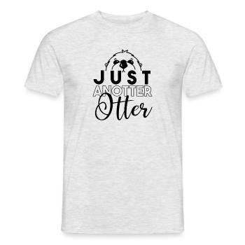 Anotter Otter Ironic Forest River Sea Otters - Men's T-Shirt - heather grey - Front - AI Model Male 178 dark (178cm)