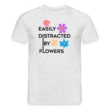 Lustiges Sprichwort für Garten- und Naturblumen - Männer T-Shirt - Grau meliert - Vorne - AI Model Male 178 dark (178cm)