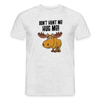 Hug Me Cute Wildlife Animal Moose Deer Forest - Men's T-Shirt - heather grey - Front - AI Model Male 178 dark (178cm)
