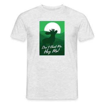 Hug Me Cute Moose Nature Wildlife Animal Forest - Men's T-Shirt - heather grey - Front - AI Model Male 178 dark (178cm)