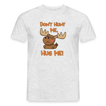Hug Me Elk Nature Forest Animal Wildlife - Men's T-Shirt - heather grey - Front - AI Model Male 178 dark (178cm)