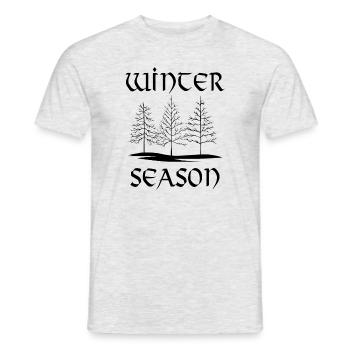 Chocolat chaud pour la saison d'hiver Cozy Winter - T-shirt homme - gris chiné - Devant - AI Model Male 178 dark (178cm)
