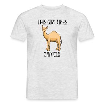 Cute Camels Wildlife Funny Saying Desert Nature - Men's T-Shirt - heather grey - Front - AI Model Male 178 dark (178cm)