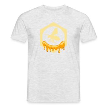 Honey and Bees Wilderness Nature Wildlife - Men's T-Shirt - heather grey - Front - AI Model Male 178 dark (178cm)
