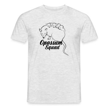 Opossum amusant, mignon rongeur, animal sauvage - T-shirt homme - gris chiné - Devant - AI Model Male 178 dark (178cm)