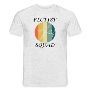 Flutist Squad Musician Orchestra Konzertflöte - Männer T-Shirt - Grau meliert - Vorne - AI Model Male 178 dark (178cm)