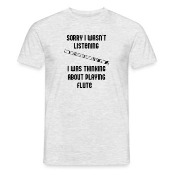 Musique classique Flûtiste Orchestre Musicien - T-shirt homme - gris chiné - Devant - AI Model Male 178 dark (178cm)