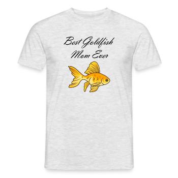 Goldfish Mom Funny Hobby Aquaristics Lover - Men's T-Shirt - heather grey - Front - AI Model Male 178 dark (178cm)