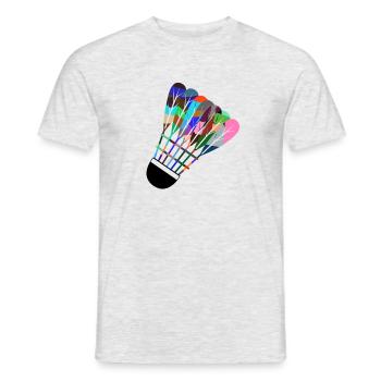 Badminton coloré Shuttlecock Hobby Sports - T-shirt homme - gris chiné - Devant - AI Model Male 178 dark (178cm)