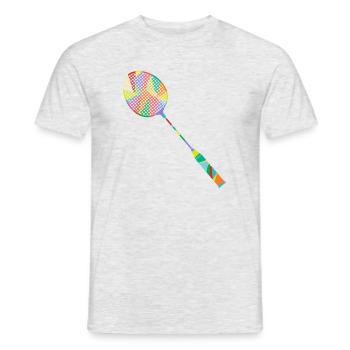 Volant Badminton Hobby Retro Sports - T-shirt homme - gris chiné - Devant - AI Model Male 178 dark (178cm)