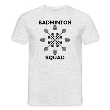 Badminton Squad Ironic Saying Shuttlecock - T-shirt homme - gris chiné - Devant - AI Model Male 178 dark (178cm)