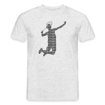 Tournoi sportif Shuttlecock pour joueurs de - T-shirt homme - gris chiné - Devant - AI Model Male 178 dark (178cm)