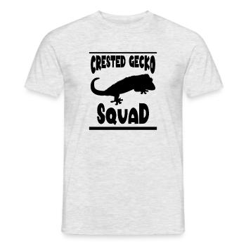 Gecko Squad Lustiges Sprichwort, Zitate über - Männer T-Shirt - Grau meliert - Vorne - AI Model Male 178 dark (178cm)