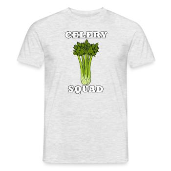 Celery Squad, légumes, poireaux, nourriture saine - T-shirt homme - gris chiné - Devant - AI Model Male 178 dark (178cm)