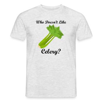 Sellerie essen (ironisches Sprichwort: Gemüse, - Männer T-Shirt - Grau meliert - Vorne - AI Model Male 178 dark (178cm)