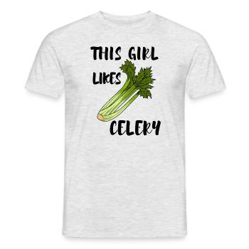 Alimentation saine Citation ironique Celery Lover - T-shirt homme - gris chiné - Devant - AI Model Male 178 dark (178cm)