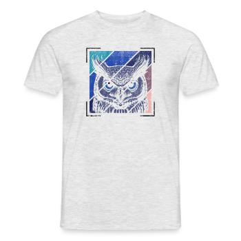 Nature Wildlife Owls Forest Animal Wilderness - Men's T-Shirt - heather grey - Front - AI Model Male 178 dark (178cm)