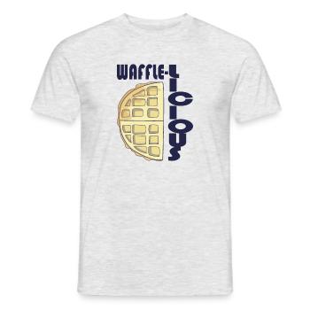 Sirop Waffle-Licious Ironic pour amateurs de - T-shirt homme - gris chiné - Devant - AI Model Male 178 dark (178cm)