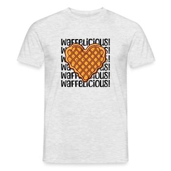 Waffle-Licious Gourmet Hobby Chef - Men's T-Shirt - heather grey - Front - AI Model Male 178 dark (178cm)