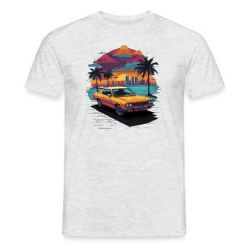 Sunkissed Summer Drive - Männer T-Shirt - Grau meliert - Vorne - AI Model Male 178 dark (178cm)