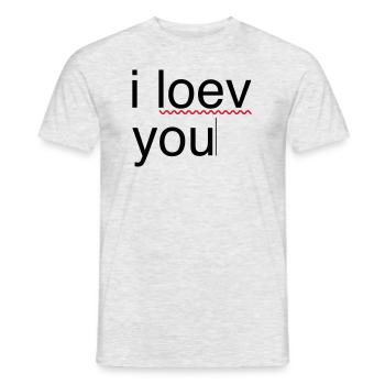 ich liebe dich Fehler - Männer T-Shirt - Grau meliert - Vorne - AI Model Male 178 dark (178cm)