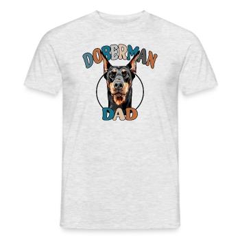 Doberman Papa Chiens Chien Dobie Wilsigns - T-shirt homme - gris chiné - Devant - AI Model Male 178 dark (178cm)