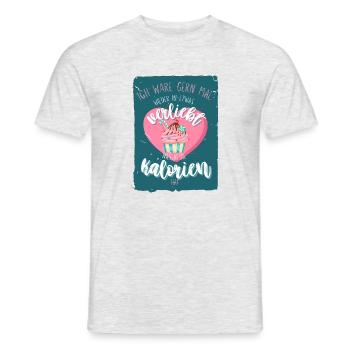 Ich wäre gern mal wieder verliebt! Single Spruch - Männer T-Shirt - Grau meliert - Vorne - AI Model Male 178 dark (178cm)