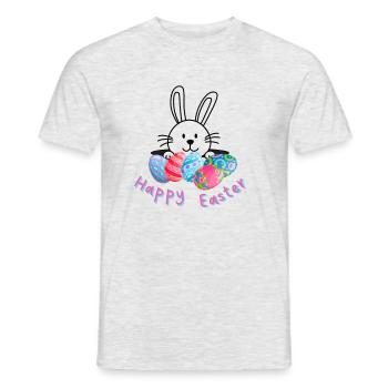 Happy Easter - Men's T-Shirt - heather grey - Front - AI Model Male 178 dark (178cm)