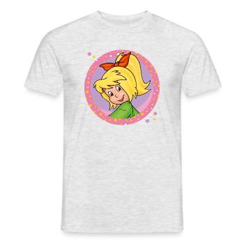 Bibi Blocksberg lächelt fröhlich - Männer T-Shirt - Grau meliert - Vorne - AI Model Male 178 dark (178cm)
