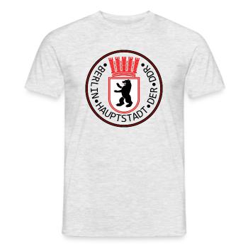 Berlin - capitale de la RDA - T-shirt homme - gris chiné - Devant - AI Model Male 178 dark (178cm)
