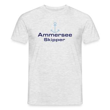 Ammersee Skipper - Männer T-Shirt - Grau meliert - Vorne - AI Model Male 178 dark (178cm)